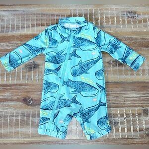 (3/$15) Carter's Whale Baby One Piece Swimsuit Romper